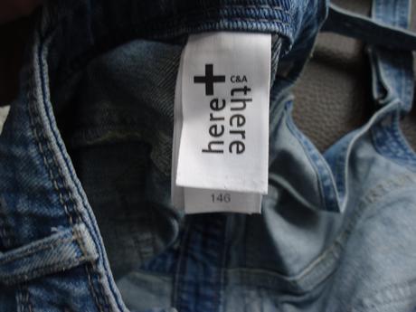 Trakové riflové šortky s krajkou, c&a,146