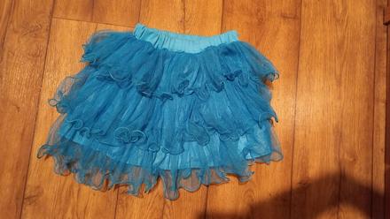 Tyrkysová volánová sukna 122 pekný stav, 122