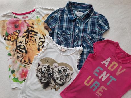 7 x tričko, h&m,122