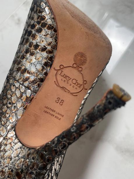 Lucy choi london luxusné lodičky s hadím vzorom, 38
