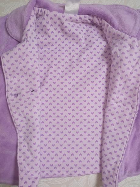 Dievčenský fialový zamatový kabát (80), 80