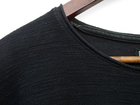 Smog čierne štrukturované tričko, l