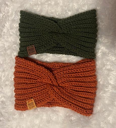 Štrikované čelenky,
