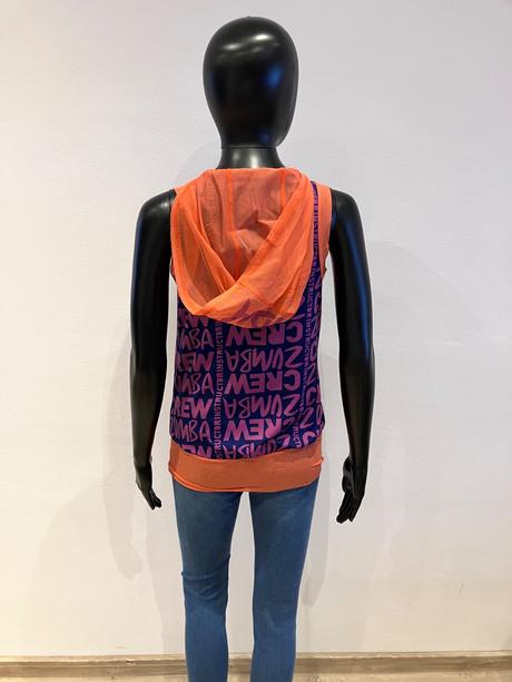 Dámske športové tričko zumba s kapucňou (xs), xs