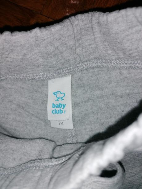 Sivé tepláky, baby club,74