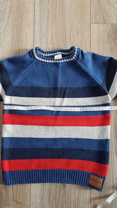 Prúžkovaný pulóver 116/122, f&f,122