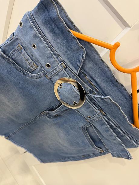 Dámska riflová sukňa, s