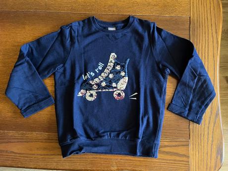 Teplá mikinka s premieňacím motívom korčule, kids,122