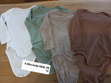 4 dlhe body, h&m, 98, h&m,98