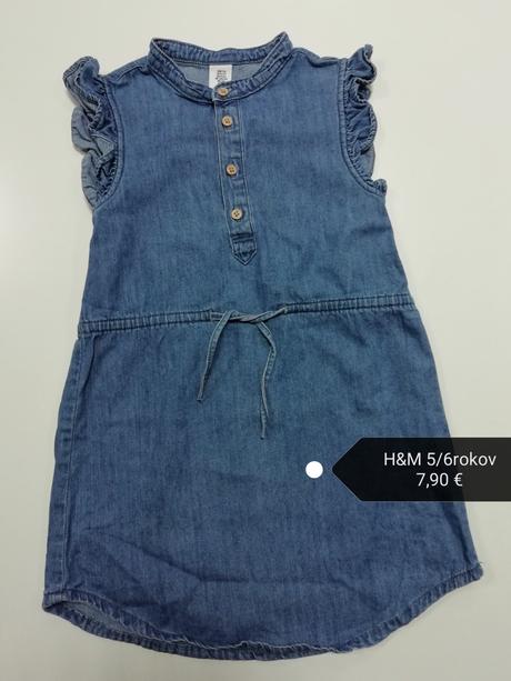 Bavlnené rifľové šaty, h&m,116