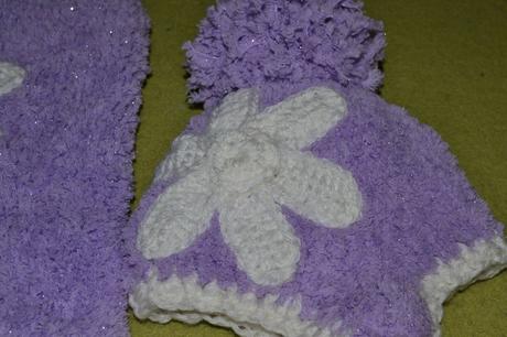 Fialový hačkovaný set, 86