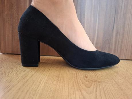 Čierne lodičky/poltopánky (veľkosť 36), h&m,36