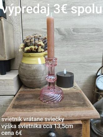 Svietnik vrátane sviečky, 