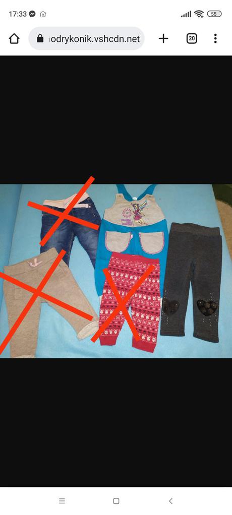 Balík oblečenia pre dievčatko, 68–80