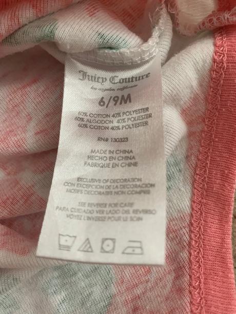 Detské body s krátkym rukávom juicy couture 4ks, juicy couture,74