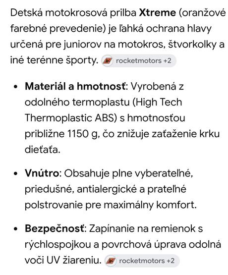 Motocrosova detska prilba v.l 55/56,
