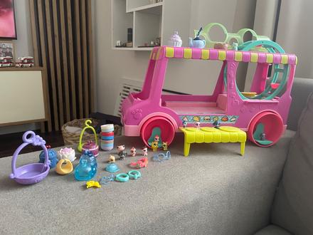 Hasbro littlest pet shop set cukrársky automobil,