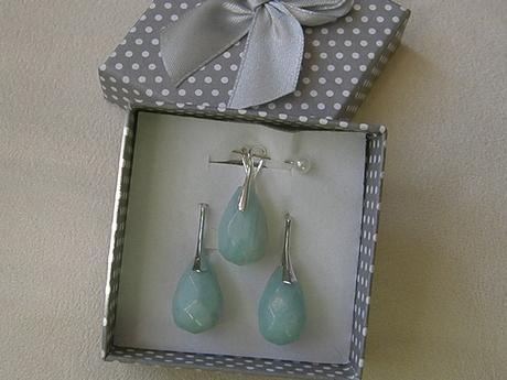 Sada šperkov s amazonitom, 