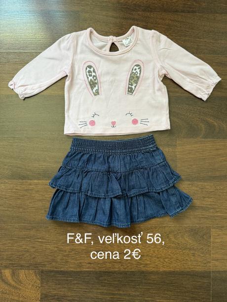 2 súprava tričko a sukňa, f&f,56