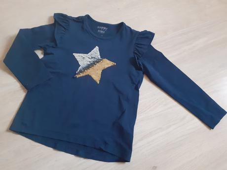 Tričko s presýpacou hviezdou tchibo 110/116, tchibo,110