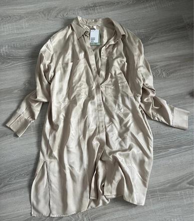 Elegantné košeľové šaty m/l, h&m,m