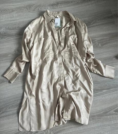 Elegantné košeľové šaty m/l, h&m,m