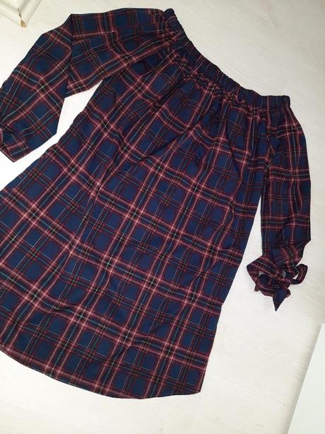 Kockované šaty alebo tunika, m