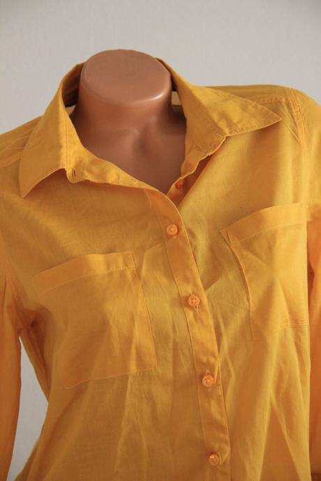 Bavlnená horčicová košeľa, s/m, s