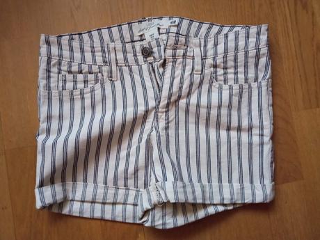 Pásikavé kraťasy h&m veľ. 34, h&m,xs