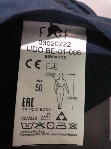 Pracovné nohavice, 50