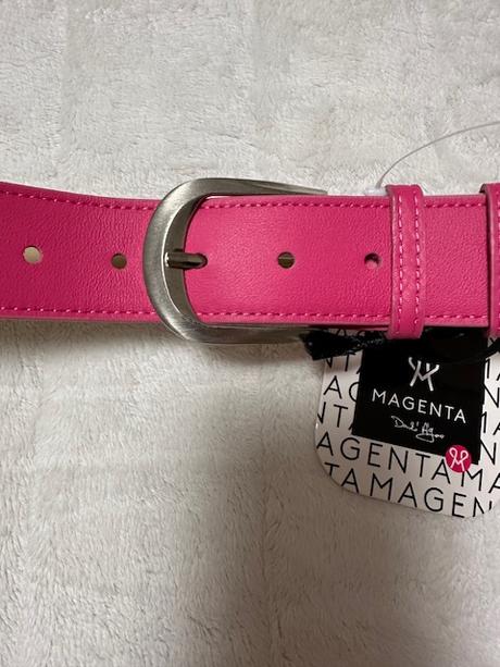 Ružový kožený opasok zn. magenta,
