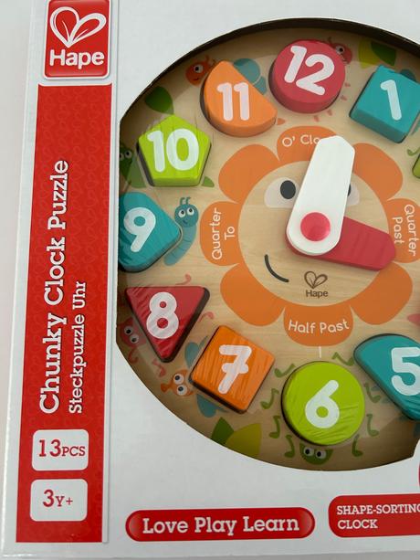 Hape nove detske puzzle hodiny od 36 mesiacov, 
