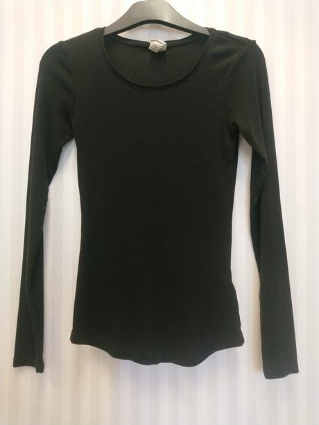 Dámsky čierny elastický top, h&m, xs, h&m,xs