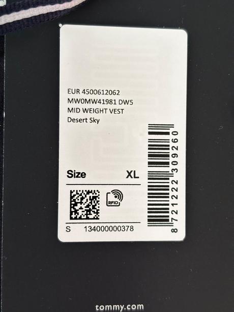 Panska vesta, tommy hilfiger,xl