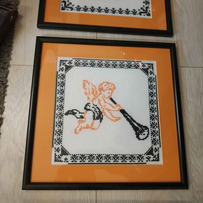 Vyšívané obrazy - ručná práca, 