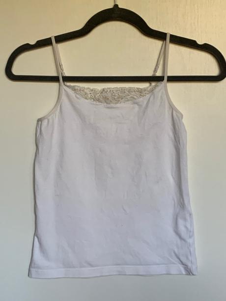 Tričko na ramienka s čipkou, s