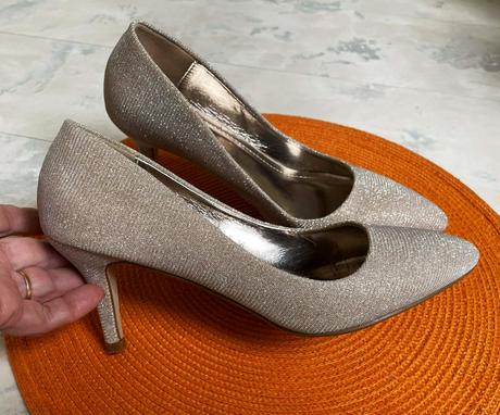 Luxusné lurexové lodičky, 38