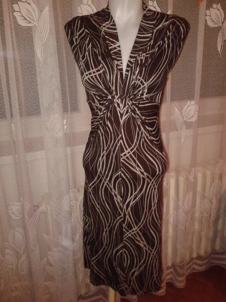 Hnedé elast.šaty xs, xs