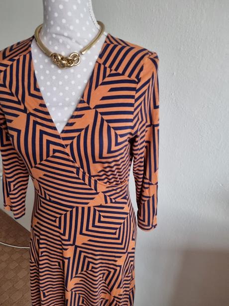 Horčicovo-modré šaty anna field veľ. s, s