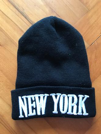 Čierna čiapka "new york",