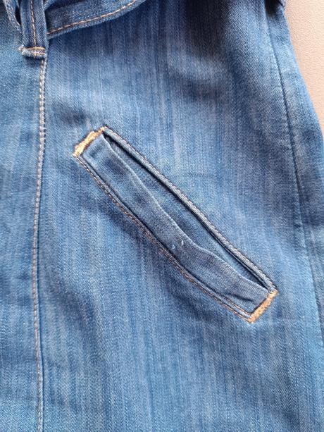 Riflové šaty, c&a,34