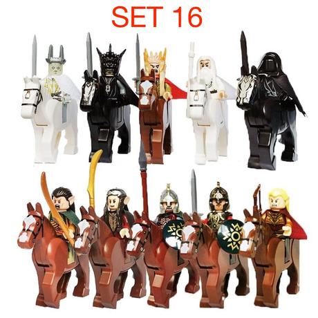 Rôzne figúrky pán prsteňov,