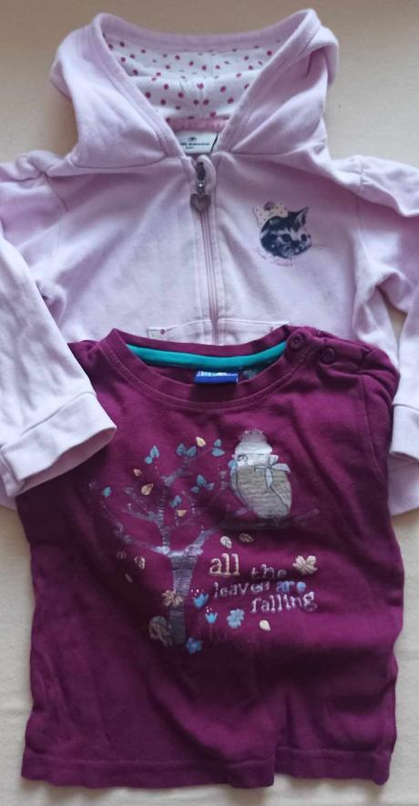 Dievčenská mikina  a tričko, tom tailor,74