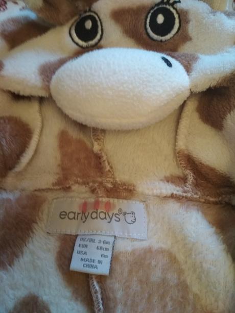 Teplý overalik zirafka veľ 68, 68