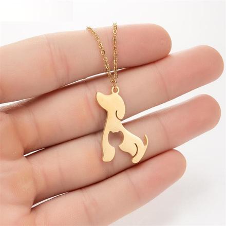 Oceľová retiazka a prívesok pes a mačka, 