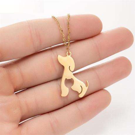 Oceľová retiazka a prívesok pes a mačka,