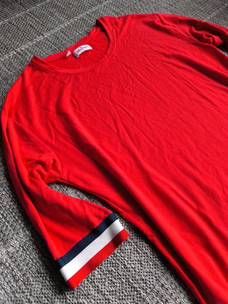 Červené midi šaty, bonprix,46