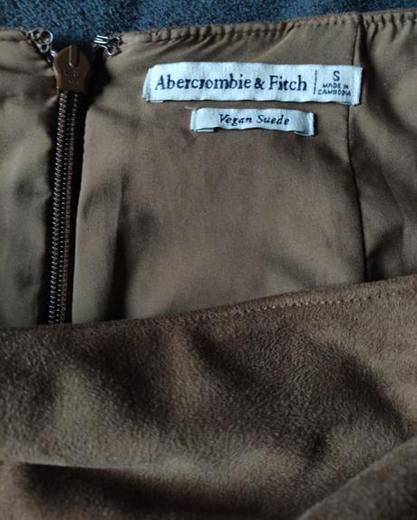 Vegan suede sukňa abercrombie & fitch, abercrombie&fitch,s