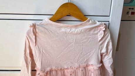 Bledoružové bavlnené tylové šaty, sinsay, 104, sinsay,104