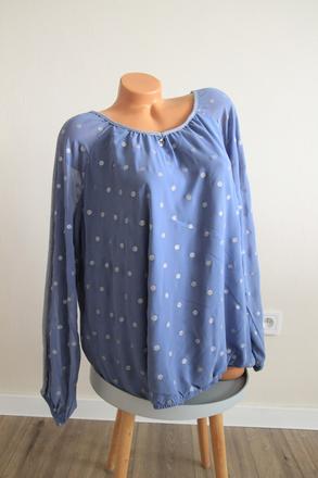 Modrá bodkovaná blúzka, 4xl, 4xl